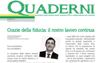 Nuova edizione dei “Quaderni” – edizione marzo 2017